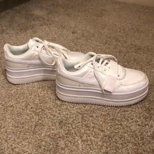 White Nike platforms (WORN ONCE)